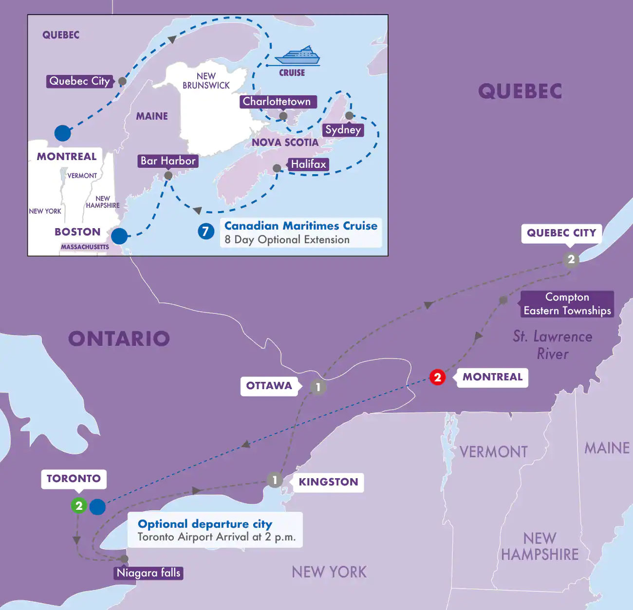 Best of Eastern Canada Tours and Vacation Packages in USA and Canada